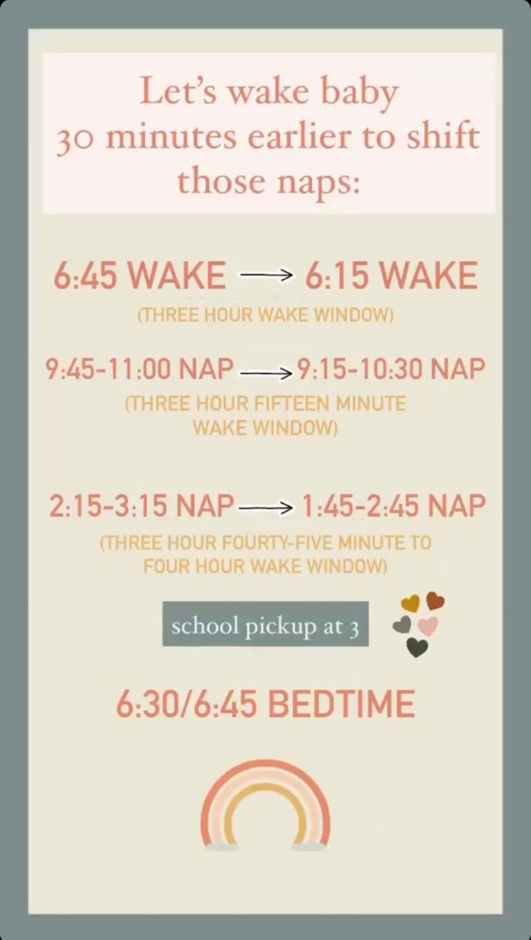 school pick up sample schedule