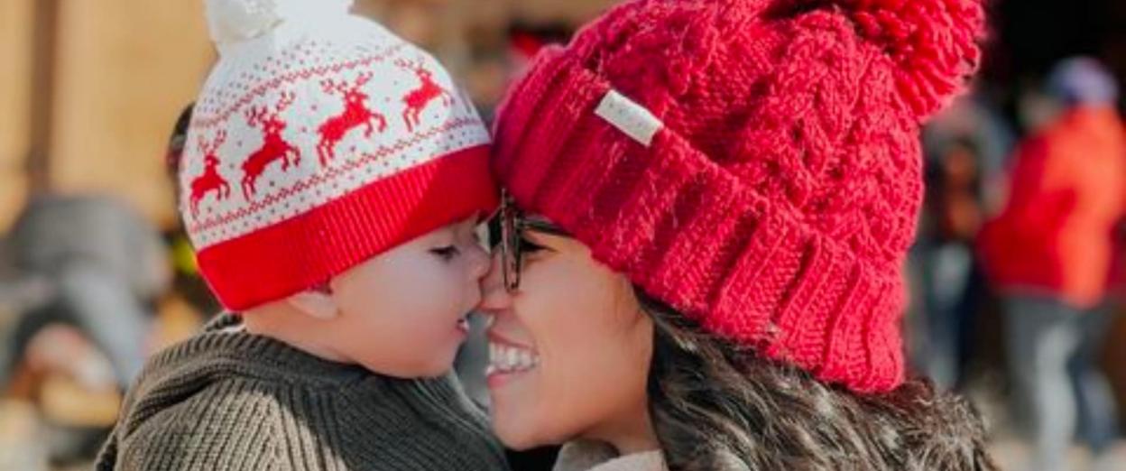 mom and baby getting back on track with baby sleep after the holidays